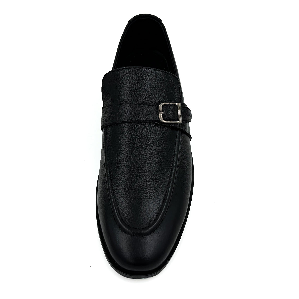 Single-Buckle Leather Loafers