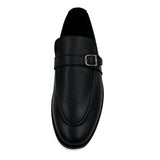 Single-Buckle Leather Loafers