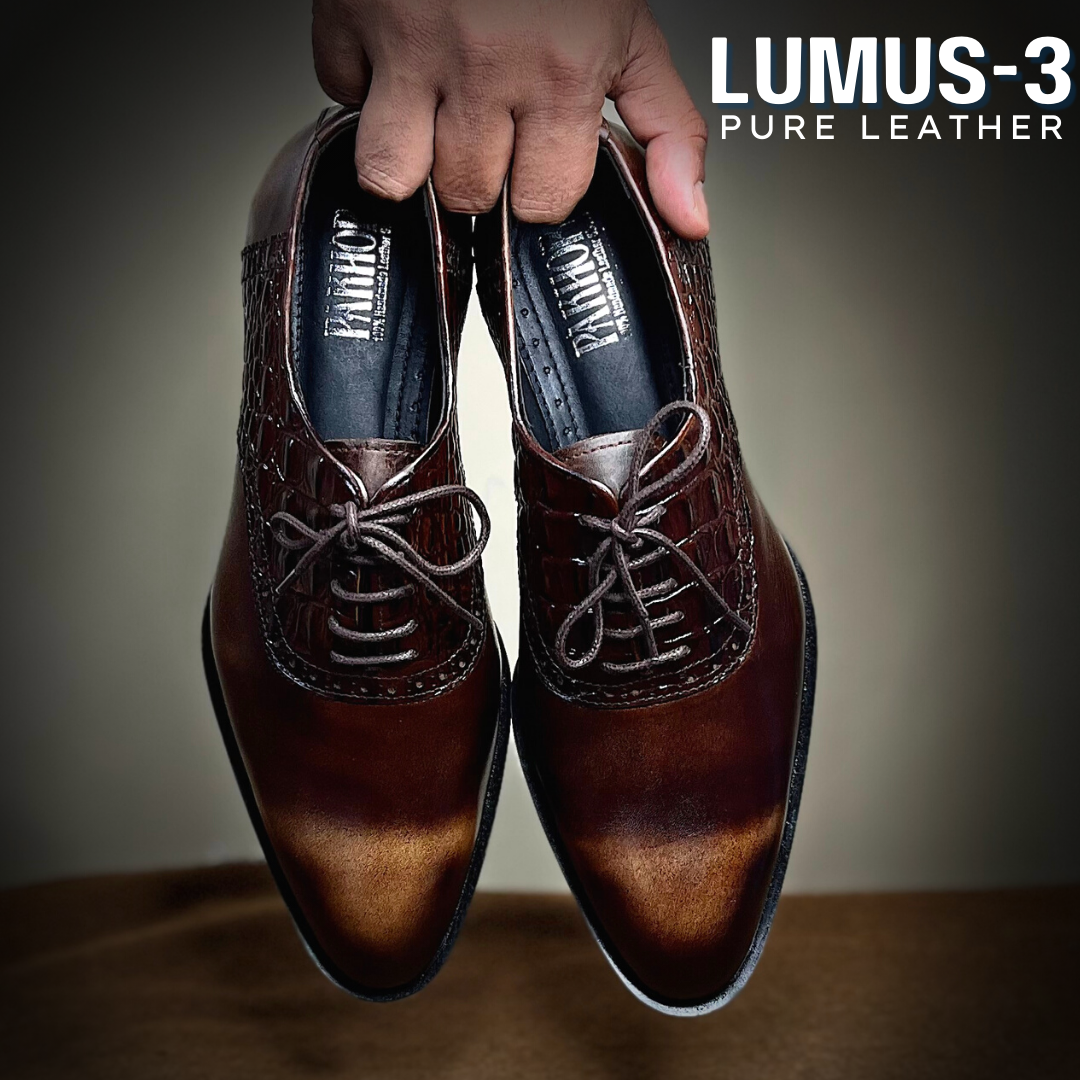 Pakistani Handmade Lumus 3 Leather Formal Shoes