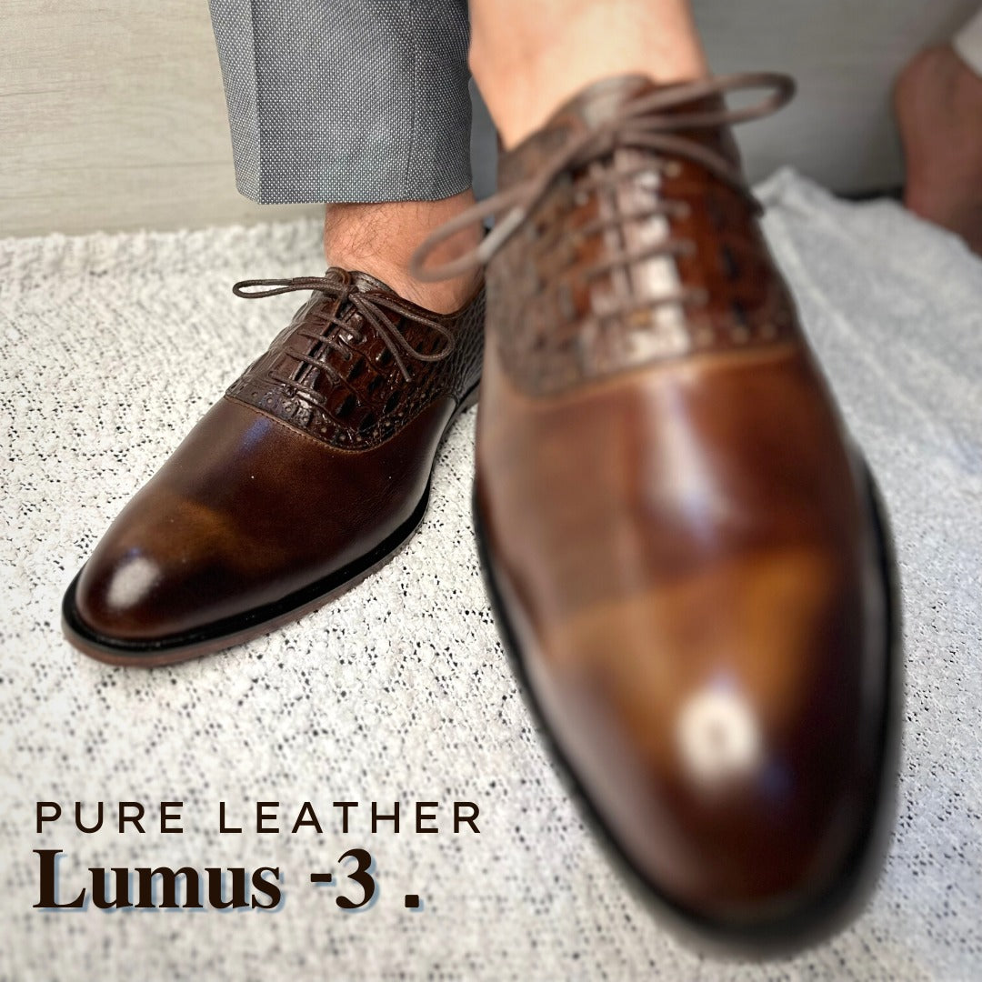 Pakistani Handmade Lumus 3 Leather Formal Shoes